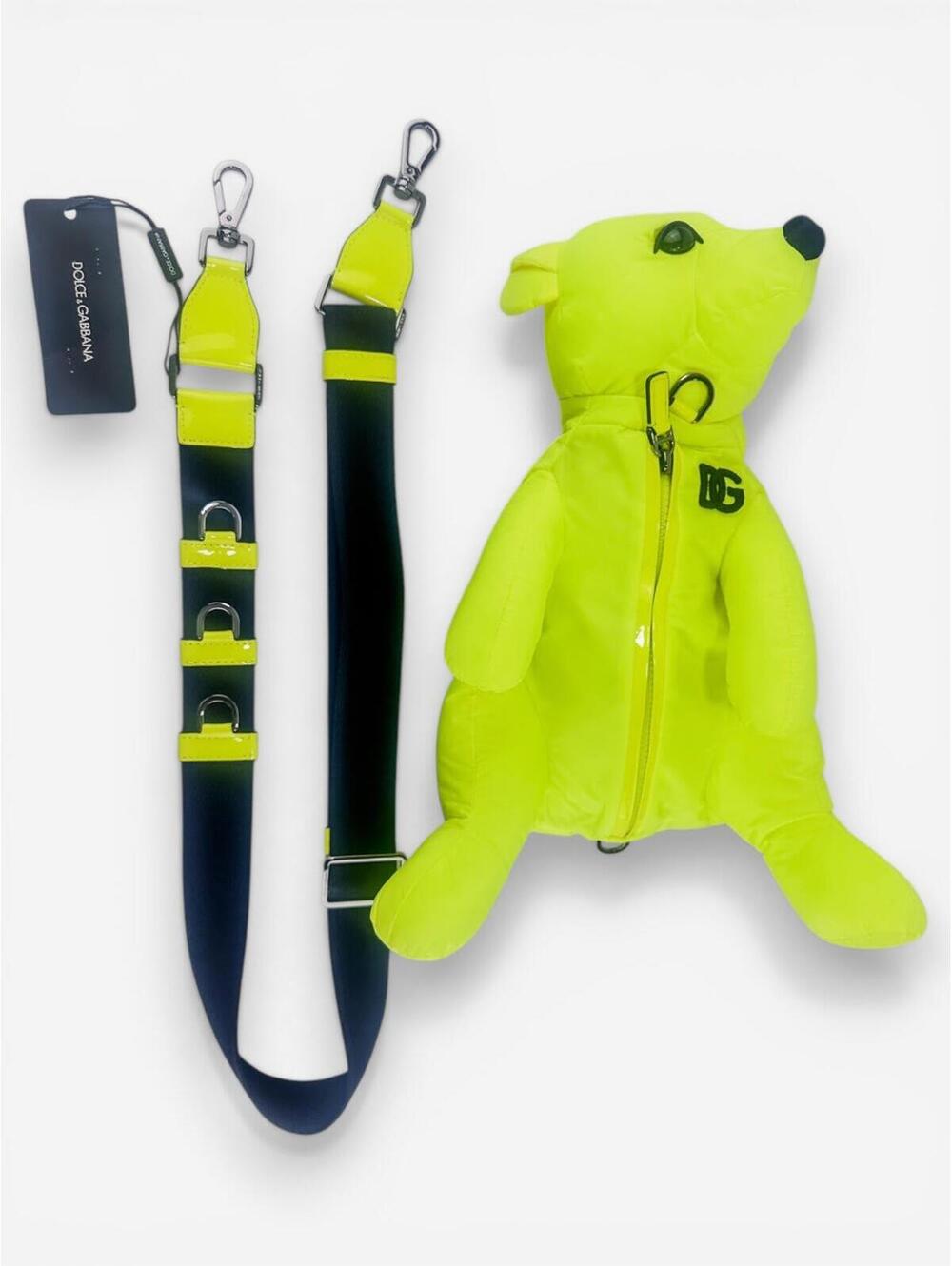 Dolce & Gabbana Teddy Bear Neon Green Belt Bag | Unisex | NWT - Picture 3 of 9